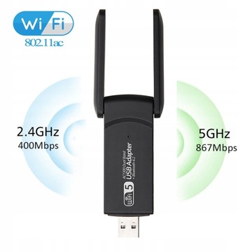 Karta sieciowa WIFI 1300Mbps 5Ghz USB 3.0 ANTENA