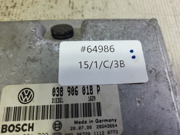 VW PASSAT B5 1.9 TDI JEDNOTKA ŘÍZENÍ MOTORU