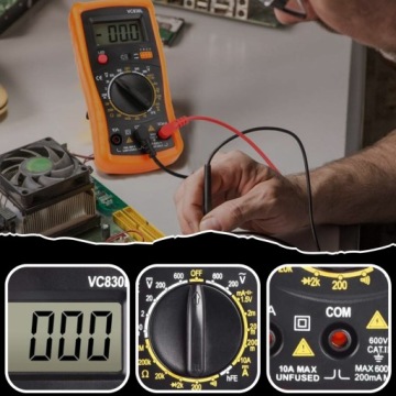 МУЛЬТИМЕТР ЦИФРОВОЙ ЭЛЕКТРИЧЕСКИЙ ИЗМЕРИТЕЛЬ ТОКА ПРОФЕССИОНАЛЬНЫЙ LCD ТЕСТЕР