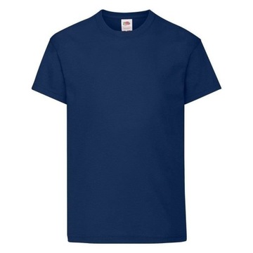 T-shirt dziecięcy Fruit of the loom bawełna ORIGINAL granatowy rozmiar 152