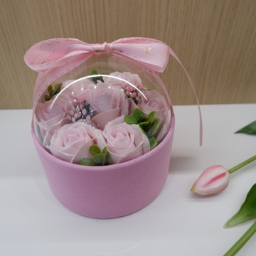 ЦВЕТОЧНАЯ КОРОБКА МЫЛО ЦВЕТЫ ПОДАРОК ​​НА ДЕНЬ СВЯТОГО ВАЛЕНТИНА ЖЕНСКИЙ ДЕНЬ ДЕНЬ МАТЕРИ