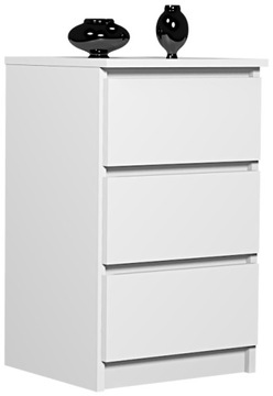 KOMODA BIAŁA YORK 40 3 SZUFLAD -PRODUCENT