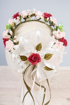 Причастный венок на бобе из цветов