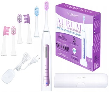 SZCZOTECZKA SONICZNA ELEKTRYCZNA DO ZĘBÓW VITAMMY AURUM 96000R/M 5PROGRAMÓW