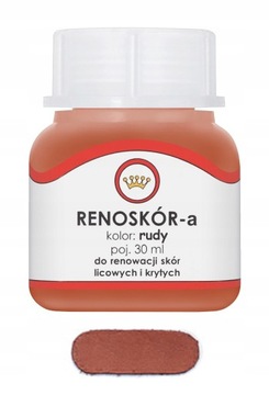 RENOSKÓR FARBA LAKIER DO SKÓRY RUDY 30ml