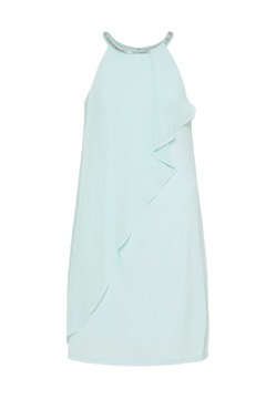 Esprit zielona szyfonowa sukienka mini wesele 42
