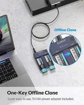 Док-станция ORICO NVME Clone SSD, двойной корпус