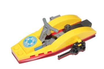 LEGO POJAZD RATUNKOWY MOTORÓWKA SKUTER WODNY BEACH RESCUE AKCESORIA, NOWE