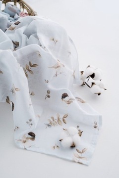 НАБОР ИЗ 3-Х ПОЛЬСКИХ МУСЛИНОВЫХ ПОДГУЗНИКОВ 80х70см В ПОДАРОК ​​ОТ BABYU