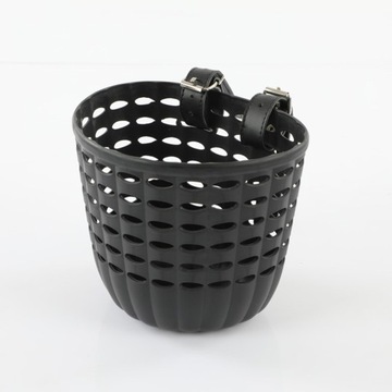 Детская корзина для велосипеда заменяется регулируемыми съемными ремнями из искусственной кожи, серого цвета