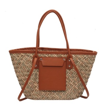 TORBA TOREBKA DAMSKA SHOPPER SŁOMIANA TOTE BAG