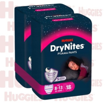 Трусики-підгузки Huggies DRYNITES Girl розмір 8-13 (30-48 кг) 18 шт.