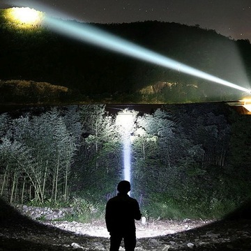 МОЩНЫЙ ФОНАРЬ, светодиодный прожектор, аккумуляторная батарея, рефлекторная лампа