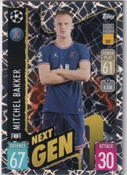 TOPPS Match Attax UEFA 2022 Next Gen BAKKER 138