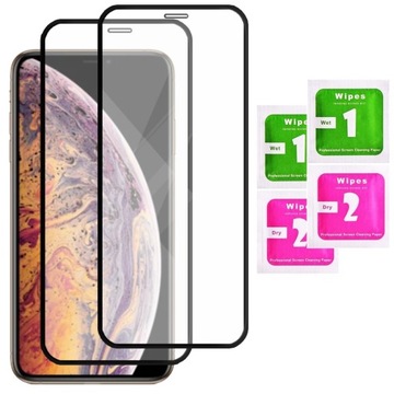 2x SZKŁO NA CAŁY EKRAN DO IPHONE X / XS /11 PRO PEŁNE HARTOWANE SZKIEŁKO 5D