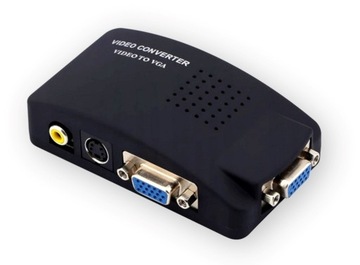 Konwerter switch S-Video CVBS VGA do VGA +kable