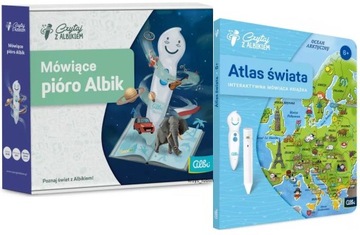 CZYTAJ Z ALBIKIEM ZESTAW ATLAS ŚWIATA + PIÓRO