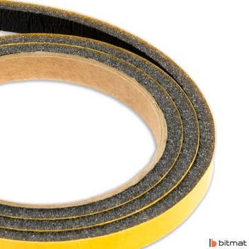 Лента пенопластовая уплотнительная от шума и холода 5х10х1000мм