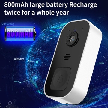 Умная беспроводная камера дверного звонка, наружная камера, приложение, переменный видеозвук