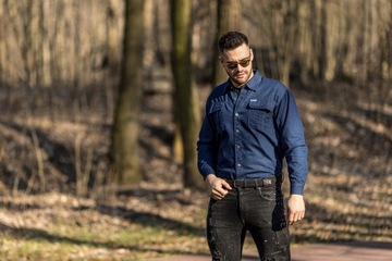 МУЖСКАЯ ДЖИНСОВАЯ РУБАШКА - ХЛОПОК - No2 - XXL