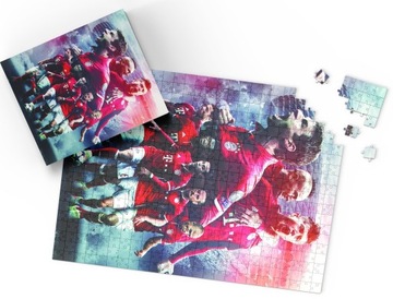 PUZZLE - PIŁKA NOŻNA WYBÓR - PREZENT NA ŚWIĘTA WZORY - 96el + PUDEŁKO