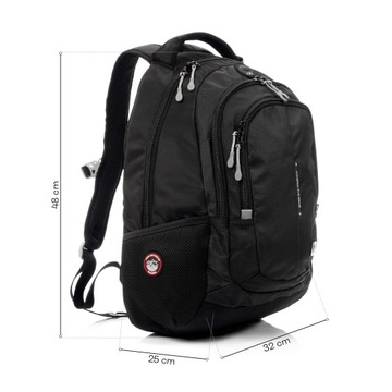 PLECAK B2S BIZNESOWY SZKOLNY 34l SWISSBAGS z kieszenią na laptopa 15,6