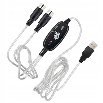 Konwerter kabla USB do klawiatury Midi 180 x 2 cm