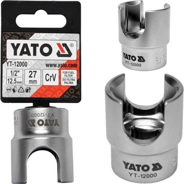 КЛЮЧ ДЛЯ ТОПЛИВНОГО ФИЛЬТРА YATO, 27 мм, 1/2 дюйма