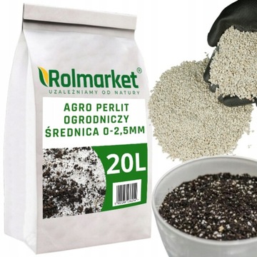 Agro perlit AGROPERLIT PERLIT ogrodniczy PRZYSPIESZACZ WZROSTU 20L PODŁOŻE