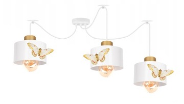 LAMPA WISZĄCA PAJĄK LOFT MOTYLEK 3 - ZŁOTA -