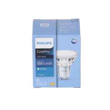 ŻARÓWKA LED GU10 4,9W 4000K NB 120° 550lm PHILIPS