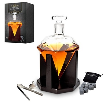 Zestaw do whisky KARAFKA DIAMENT prezent taty męża