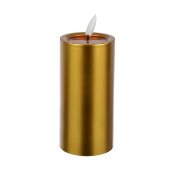 DEKORACYJNA ŚWIECZKA LED NA BATERIE ZŁOTA 12,5CM