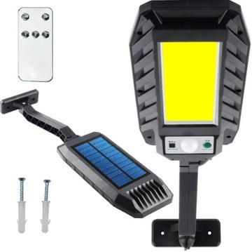 LAMPA SOLARNA CZUJNIK RUCHU ZMIERZCHU PILOT LED