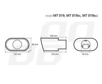 Насадка выхлопа, глушитель, крышка глушителя, хром, нержавеющая сталь MT 019BLC