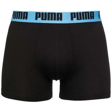 PUMA BOKSERKI MĘSKIE MAJTKI STRIPE BOXER 2P CZARNE r.L