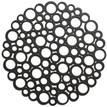 КОВРИК С РЕШЕТКОЙ, КРУГЛЫЙ ПОД МОЙКИ, ЧЕРНЫЙ, 30 СМ