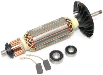 Ротор BOSCH GWS 9-125 GWS 880 ПОДШИПНИКИ + ЩЕТКИ