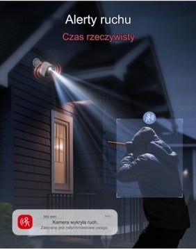 Bezprzewodowa Kamera Monitorująca HD Solarna 5000mAh -Odporna na Pogodę, AI