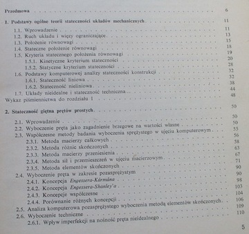 STATECZNOŚĆ KONSTRUKCJI METALOWYCH Układy prętowe - Weiss [8213C]