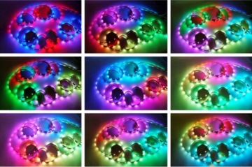 Комплект цифровой светодиодной ленты RGB WiFi и музыкальной RGB 5м.