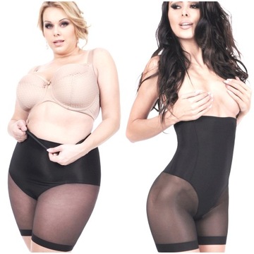 Orirose MAJTKI szorty WYSZCZUPLAJĄCE brzuch modelujące talię uda SIZE PLUS