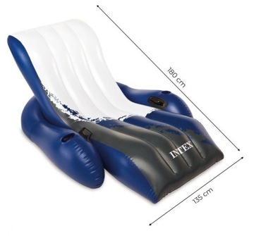 Intex 58868 водный надувной матрас для стула 180х135см
