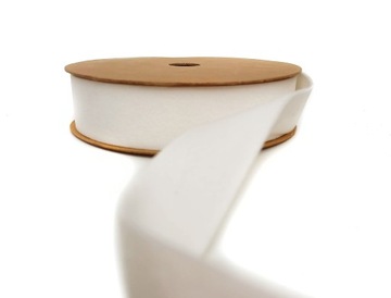 WSTĄŻKA BIAŁA WELUROWA AKSAMITNA