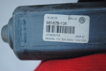 MOTOREK OKNO PRAVÝ ZADNÍ 3C9959704 VW PASSAT B6