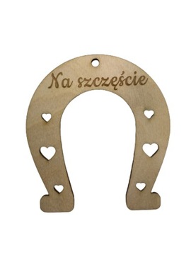 Podkowa na szczęście zawieszka drewno eco