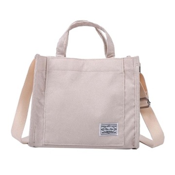 Damska torba na ramię typu crossbody sztruksowa elegancka, szykowna mała
