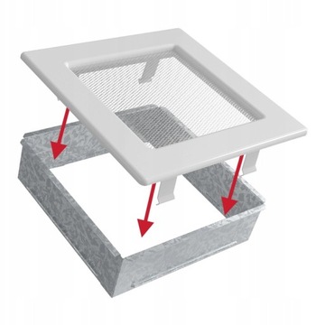 РЕШЕТКА ВЕНТИЛЯЦИОННАЯ КАМИНА 17X17, ЧЕРНАЯ