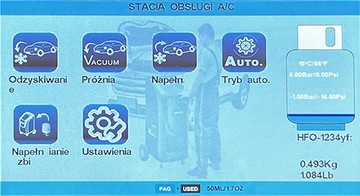 Stacja Klimatyzacji AC-PRO + Kupczyk R134A R1234YF Menu PL Automat Drukarka
