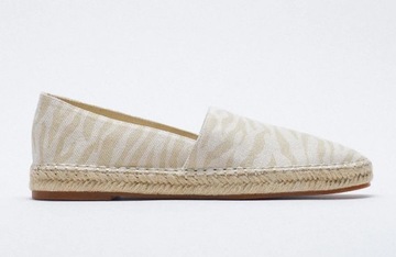 ZARA BEŻOWE WIELOBARWNE ESPADRYLE BUTY JUTY 36